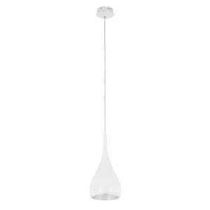 Lampa wisząca chromowana biała Anon 1xE27x60W wym: 120×19,5×19,7 cm Italux 858262