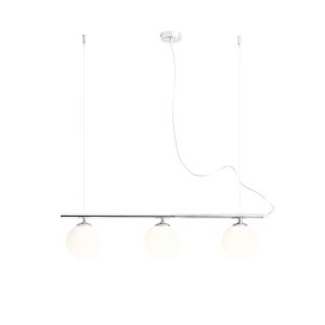 Lampa wisząca chromowana-biała Beryl 3xE14x40W wym: 90x80x14 cm Aldex 854673 Lampa wisząca chromowana-biała Beryl 3xE14x40W wym: 90x80x14 cm Aldex 854673