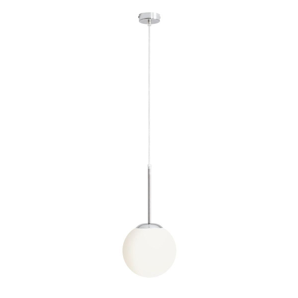 Lampa wisząca chromowana-biała Bosso 1xE27x15W wym: 200x20x20 cm Aldex 852640