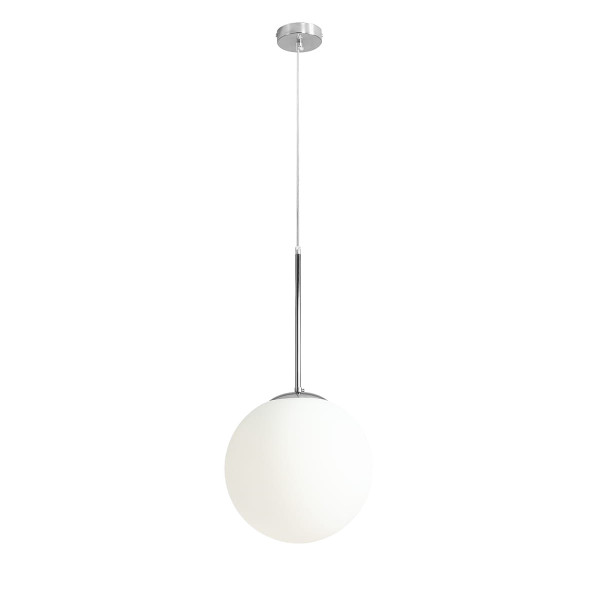 Lampa wisząca chromowana-biała Bosso 1xE27x15W wym: 200x30x30 cm Aldex 852559