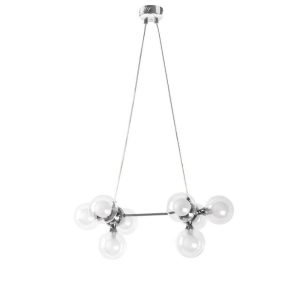 Lampa wisząca chromowana biała Briella 8xG9x15W wym: 93x58x9 cm Rabalux 959607