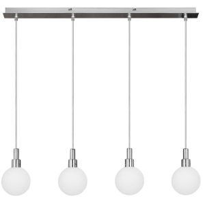 Lampa wisząca chromowana-biała MALDUS 4xG9x40W wym: 95x89x10 cm Candellux 233639 Lampa wisząca chromowana-biała MALDUS 4xG9x40W wym: 95x89x10 cm Candellux 233639