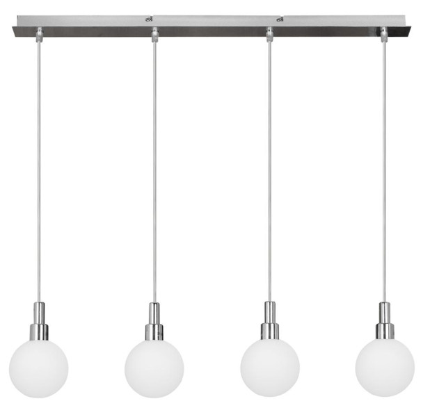 Lampa wisząca chromowana-biała MALDUS 4xG9x40W wym: 95x89x10 cm Candellux 233639