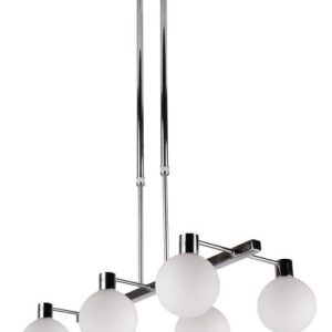 Lampa wisząca chromowana-biała MALDUS 6xG9x40W wym: 97x59x33 cm Candellux 360480 Lampa wisząca chromowana-biała MALDUS 6xG9x40W wym: 97x59x33 cm Candellux 360480