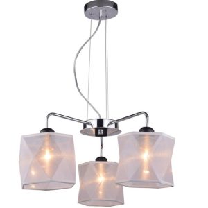 Lampa wisząca chromowana-biała NOSJA 3xE27x40W wym: 115x58x58 cm Candellux 855995 Lampa wisząca chromowana-biała NOSJA 3xE27x40W wym: 115x58x58 cm Candellux 855995