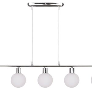 Lampa wisząca chromowana-biała ODEN 5xG9x40W wym: 80x82x10 cm Candellux 924060 Lampa wisząca chromowana-biała ODEN 5xG9x40W wym: 80x82x10 cm Candellux 924060