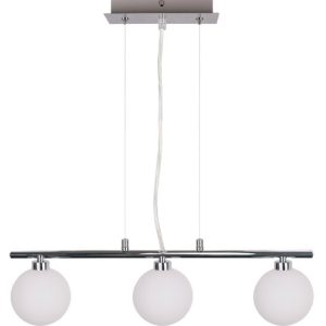 Lampa wisząca chromowana-biała RAISA 3xG9x40W wym: 95×55,5×12 cm Candellux 924177 Lampa wisząca chromowana-biała RAISA 3xG9x40W wym: 95×55,5×12 cm Candellux 924177