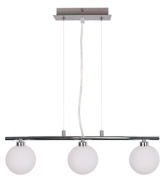Lampa wisząca chromowana-biała RAISA 3xG9x40W wym: 95x55,5x12 cm Candellux 924177