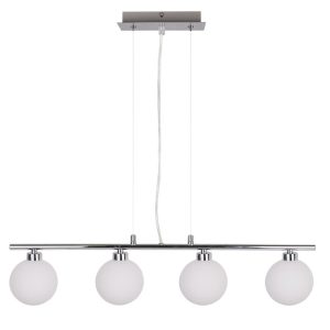 Lampa wisząca chromowana-biała RAISA 4xG9x40W wym: 95x61x12 cm Candellux 924165 Lampa wisząca chromowana-biała RAISA 4xG9x40W wym: 95x61x12 cm Candellux 924165