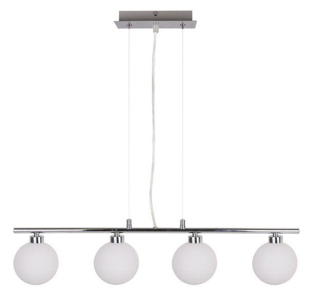 Lampa wisząca chromowana-biała RAISA 4xG9x40W wym: 95x61x12 cm Candellux 924165