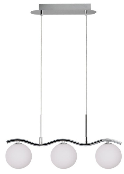 Lampa wisząca chromowana-biała RAMON 3xG9x40W wym: 114x53x12 cm Candellux 923521