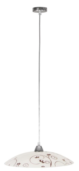 Lampa wisząca chromowana-biała YOUNG 1xE27x60W wym: 100x40x40 cm Candellux 924218
