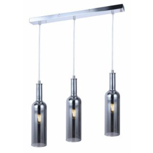 Lampa wisząca chromowana Bottle 3xE27x40W wym: 120x61x8,5 cm Reality 846298 Lampa wisząca chromowana Bottle 3xE27x40W wym: 120x61x8,5 cm Reality 846298