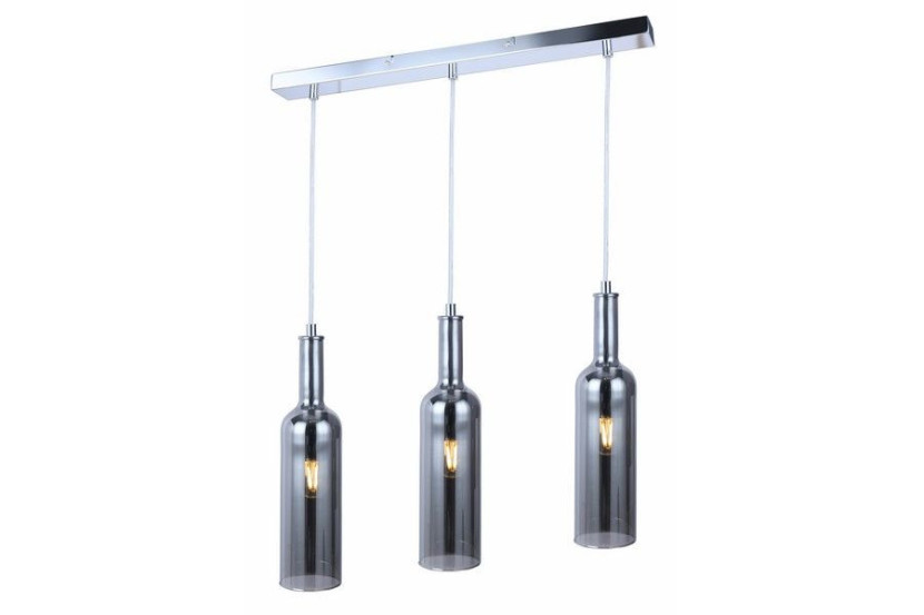 Lampa wisząca chromowana Bottle 3xE27x40W wym: 120x61x8 cm Reality 845934
