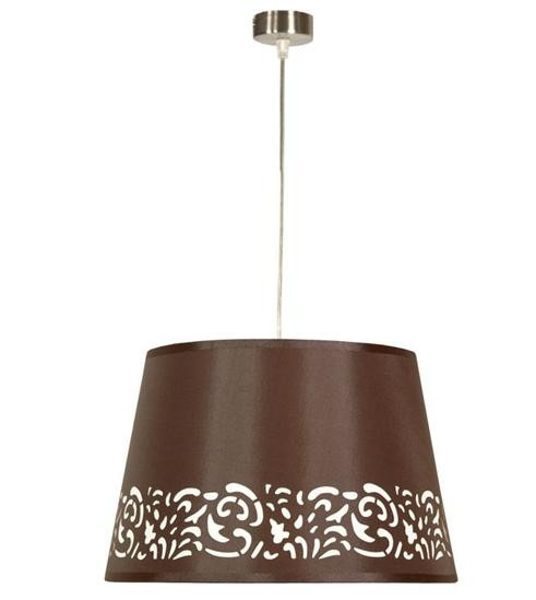 Lampa wisząca chromowana-brązowa KASZMIR 1xE27x60W Candellux 923520