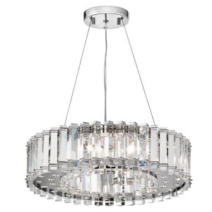 Lampa wisząca chromowana Crystal Skye 8xG9x3W wym: 135,9x53x53 cm Kichler 849323 Lampa wisząca chromowana Crystal Skye 8xG9x3W wym: 135,9x53x53 cm Kichler 849323