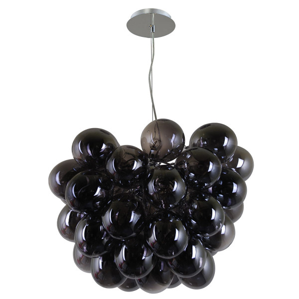 Lampa wisząca chromowana czarna Bento 8xG9x28W wym: 120x50x50 cm Italux 860017