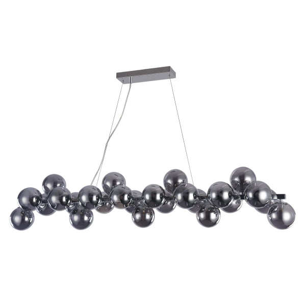 Lampa wisząca chromowana czarna Cabella 25xG9x28W wym: 120x125x24 cm Italux 860892