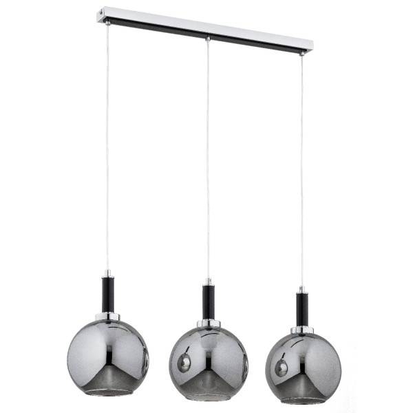 Lampa wisząca chromowana czarna-dymiona HETTY 3xE27x15W Alfa 838057