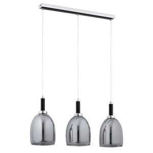 Lampa wisząca chromowana czarna-dymiona LISSY 3xE27x15W Alfa 841856 Lampa wisząca chromowana czarna-dymiona LISSY 3xE27x15W Alfa 841856
