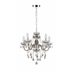 Lampa wisząca chromowana czarna Marie 5xE14x40W wym: 140x48x48 cm Reality 854361 Lampa wisząca chromowana czarna Marie 5xE14x40W wym: 140x48x48 cm Reality 854361