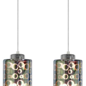 Lampa wisząca chromowana-czarna NOCTURNO 2xE27x40W Candellux 924238 Lampa wisząca chromowana-czarna NOCTURNO 2xE27x40W Candellux 924238
