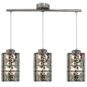 Lampa wisząca chromowana-czarna NOCTURNO 3xE27x40W Candellux 924208 Lampa wisząca chromowana-czarna NOCTURNO 3xE27x40W Candellux 924208