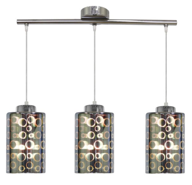 Lampa wisząca chromowana-czarna NOCTURNO 3xE27x40W Candellux 924208