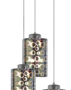 Lampa wisząca chromowana-czarna NOCTURNO 3xE27x40W Candellux 924153 Lampa wisząca chromowana-czarna NOCTURNO 3xE27x40W Candellux 924153