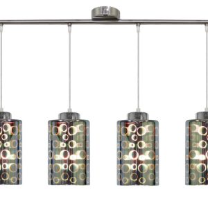 Lampa wisząca chromowana-czarna NOCTURNO 4xE27x40W Candellux 924133 Lampa wisząca chromowana-czarna NOCTURNO 4xE27x40W Candellux 924133