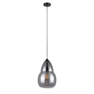 Lampa wisząca chromowana czarna Tesa 1xE27x60W wym: 100x23x23 cm Italux 858092 Lampa wisząca chromowana czarna Tesa 1xE27x60W wym: 100x23x23 cm Italux 858092