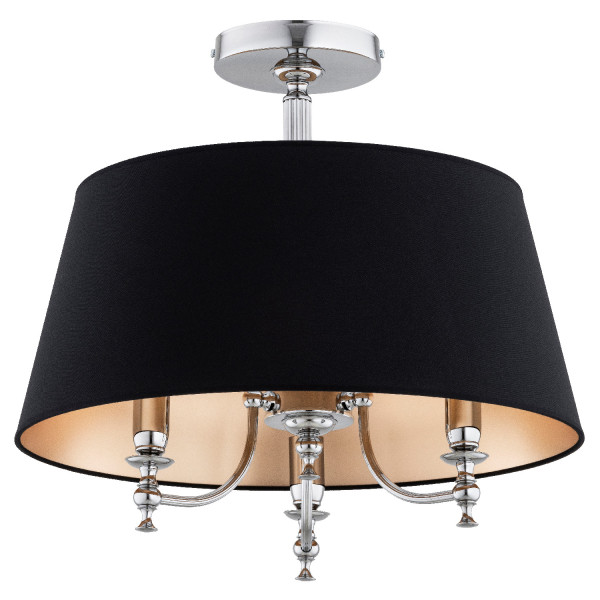 Lampa wisząca chromowana czarna-złota ROSETTA 3xE14x10W Alfa 836289