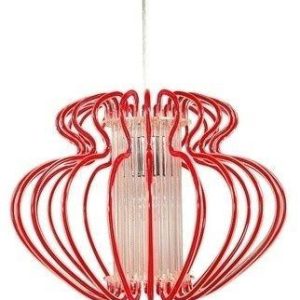 Lampa wisząca chromowana-czerwona IMPERIA 1xE27x60W Candellux 924142 Lampa wisząca chromowana-czerwona IMPERIA 1xE27x60W Candellux 924142