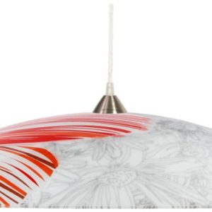 Lampa wisząca chromowana-czerwona SPRING 1xE27x60W Candellux 858475 Lampa wisząca chromowana-czerwona SPRING 1xE27x60W Candellux 858475