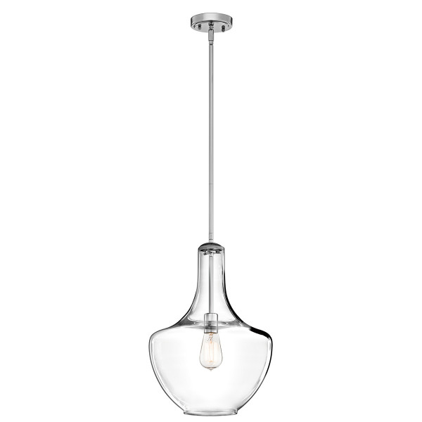 Lampa wisząca chromowana Everly 1xE27x60W wym: 149,9x35x35 cm Kichler 849379
