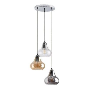 Lampa wisząca chromowana kolor dymny Jezabel 3xE27x60W Rabalux 959610