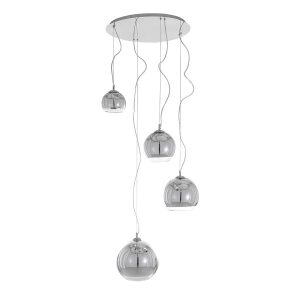 Lampa wisząca chromowana Laurent 4xE27x40W wym: 120x50x50 cm Italux 856501