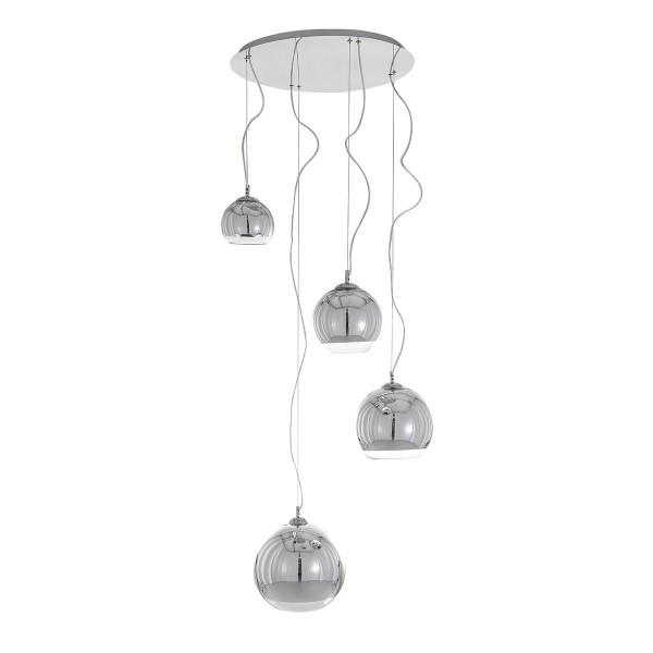 Lampa wisząca chromowana Laurent 4xE27x40W wym: 120x50x50 cm Italux 856501