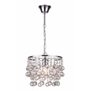 Lampa wisząca chromowana London crystal 1xE27x60W wym: 120x25x25 cm Reality 854690