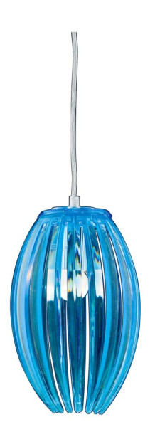 Lampa wisząca chromowana-niebieska ABUKO 1xE27x60W Candellux 924069
