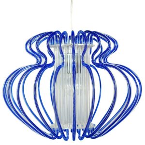 Lampa wisząca chromowana-niebieska IMPERIA 1xE27x60W Candellux 924491