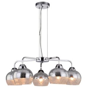 Lampa wisząca chromowana-półprzezroczysta CROMINA 5xE27x60W Candellux 924127