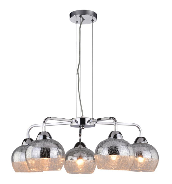 Lampa wisząca chromowana-półprzezroczysta CROMINA 5xE27x60W Candellux 924127