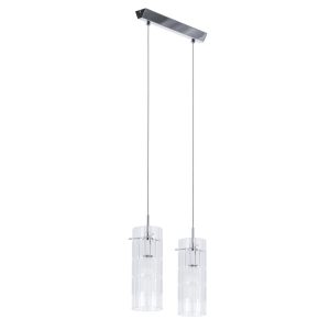 Lampa wisząca chromowana półprzezroczysty Max 2xE27x60W Italux 854278 Lampa wisząca chromowana półprzezroczysty Max 2xE27x60W Italux 854278