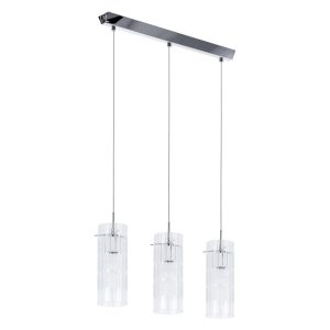 Lampa wisząca chromowana półprzezroczysty Max 3xE27x60W Italux 854644 Lampa wisząca chromowana półprzezroczysty Max 3xE27x60W Italux 854644