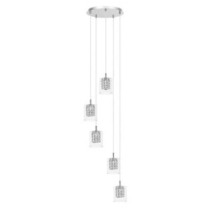 Lampa wisząca chromowana przezroczysta Duchess 5xG9x40W Rabalux 850900 Lampa wisząca chromowana przezroczysta Duchess 5xG9x40W Rabalux 850900