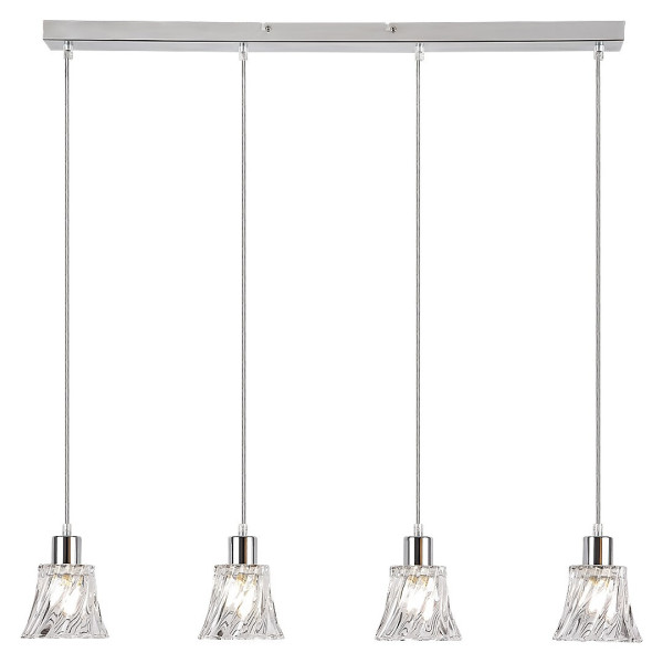 Lampa wisząca chromowana przezroczysta Hestia 4xE14x40W Rabalux 854420