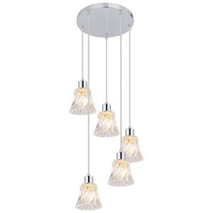 Lampa wisząca chromowana przezroczysta Hestia 5xE14x40W Rabalux 952583 Lampa wisząca chromowana przezroczysta Hestia 5xE14x40W Rabalux 952583