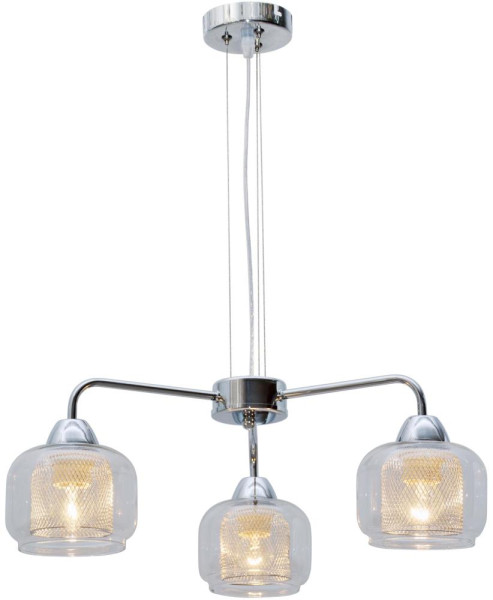 Lampa wisząca chromowana-przezroczysta RAY 3xE14x40W Candellux 858185