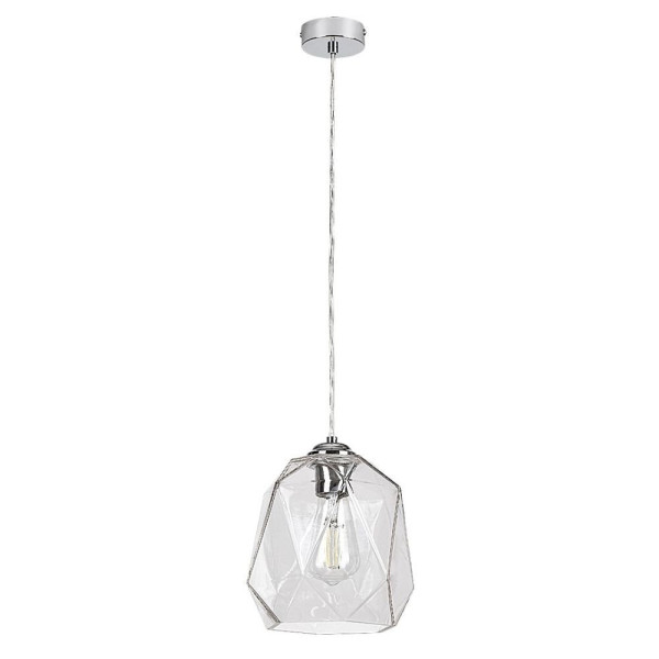 Lampa wisząca chromowana przezroczysta Shivani 1xE27x40W Rabalux 959143